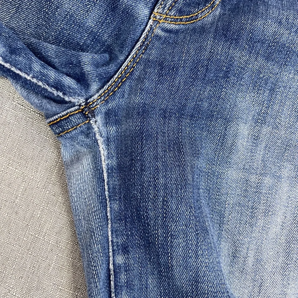 MOTHER High Waisted Looker Ankle Fray Skinny Jeans Womens‎ 26 Blue Denim